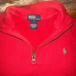 Polo by Ralph Lauren Boy’s Red Half-Zip Sweater